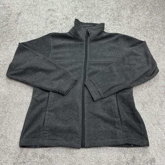 Columbia Steens Mountain Fleece Jacket Boys Youth 14/16 Gray Full Zip Outdoor